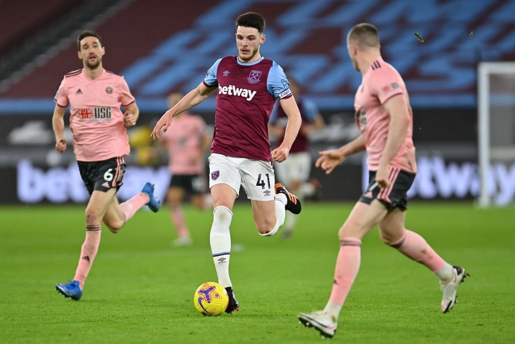 Manchester United og Liverpool skal holde nallerne væk: Declan Rice får kæmpe prisskilt