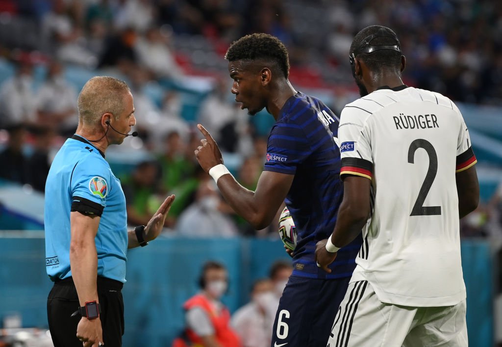 Pogba reagerer på Rüdigers bid