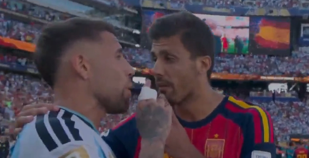 'Snak lidt mindre, idi**': Otamendis ord til Rodri ord for ord efter VM-finalen