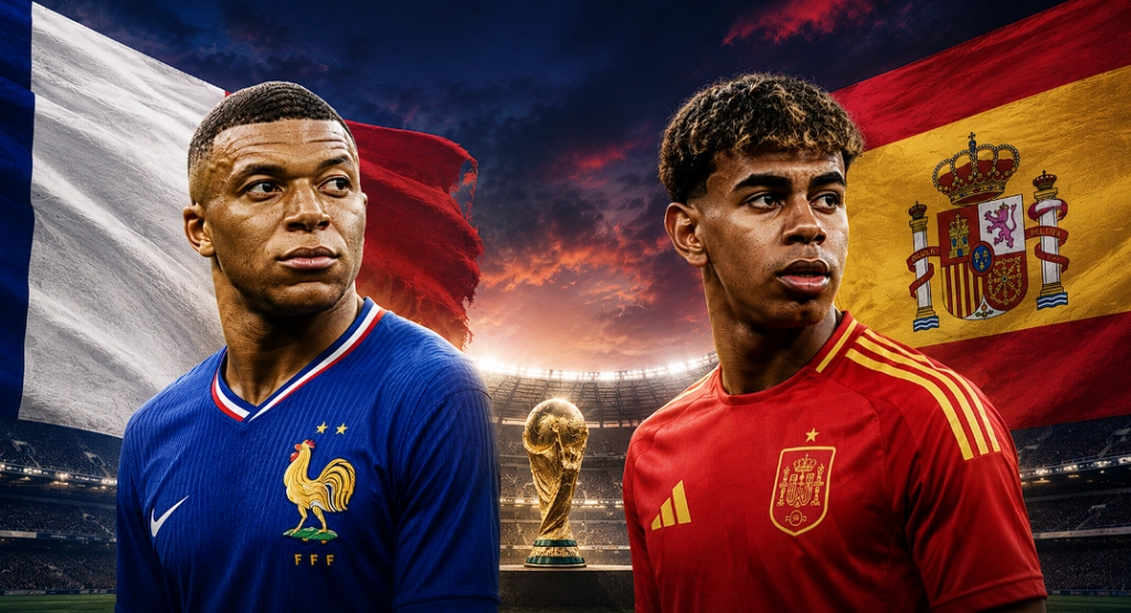Optakt og forventede startopstillinger til VM-semifinalen Frankrig - Spanien