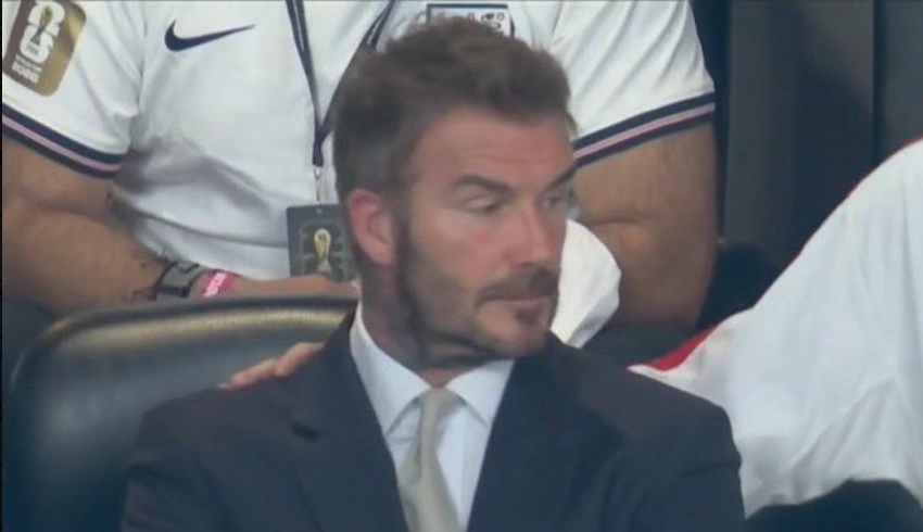 Kameraet fangede Beckham: Sådan så han til, da England røg ud af VM mod Argentina